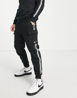 Nike Repeat Pack fleece joggers in black