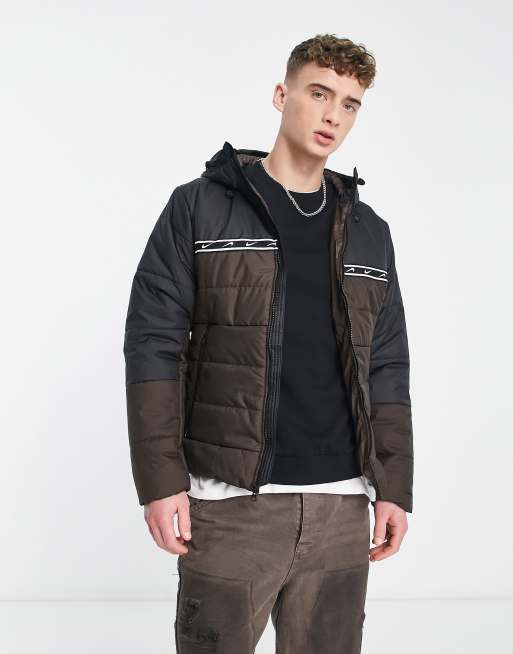 Nike Repeat Pack hooded synthetic fill puffer jacket in baroque brown ...