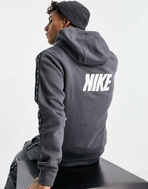 Nike grey clearance tape hoodie