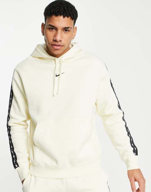 Nike Repeat Pack logo taped hoodie in off white | ASOS