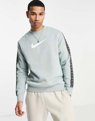 Nike Repeat Pack logo taped sweatshirt in sage