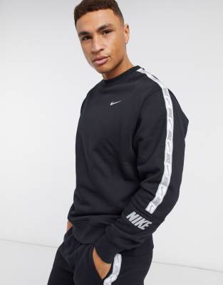 nike repeat pack logo taping crew neck sweat