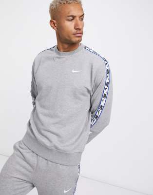 nike repeat tape tracksuit grey