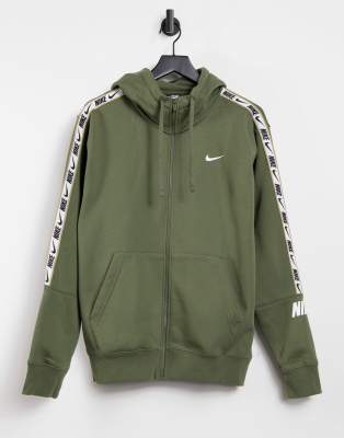 nike logo taping hoodie