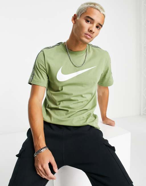 khaki green nike t shirt