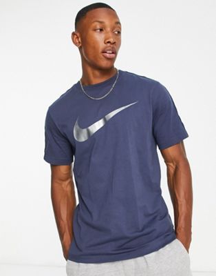 Nike Repeat Pack t-shirt with large logo in thunder blue
