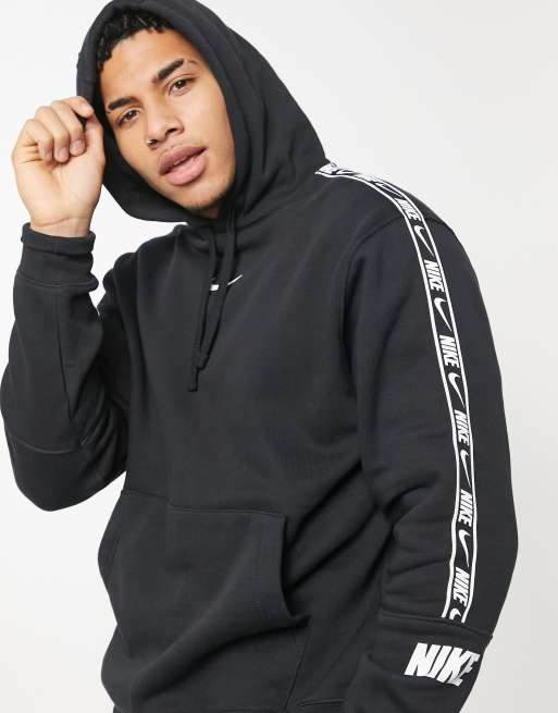 Nike Repeat Pack taping hoodie in black