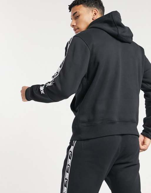 Nike Repeat Pack taping hoodie in black