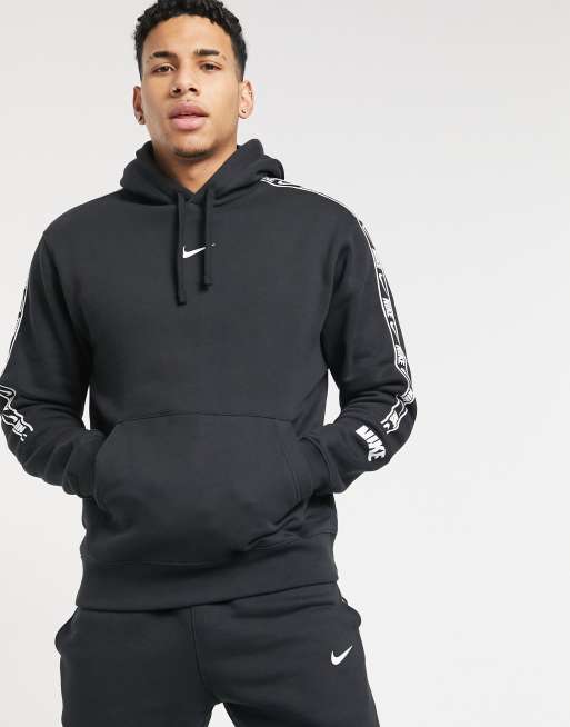 Nike Repeat Pack taping hoodie in black