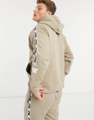 Nike Repeat Pack taping hoodie in dusty 