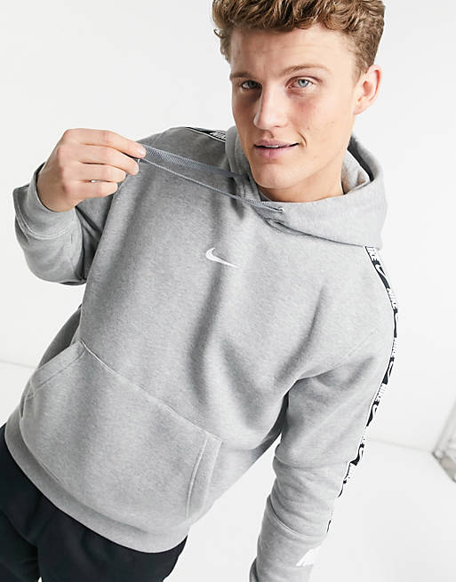 Nike Repeat Pack taping hoodie in grey