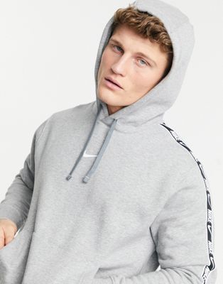 Nike Repeat Pack taping hoodie in grey 