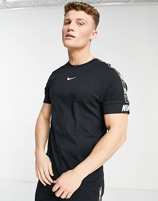 Nike Repeat Pack taping t-shirt in black | ASOS