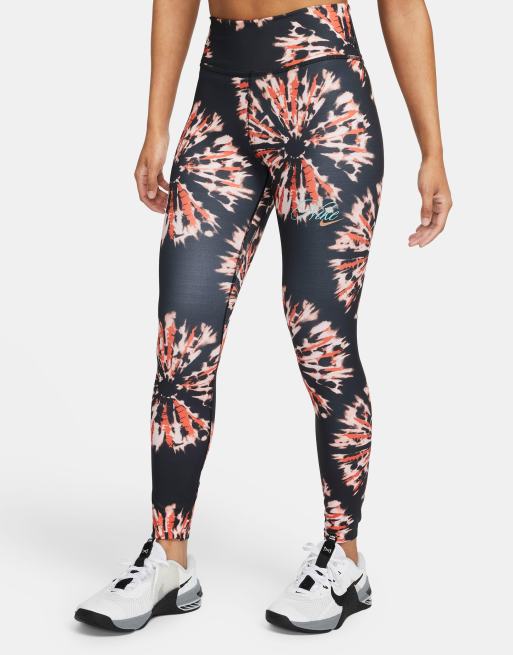 ASOS DESIGN legging in black and white tie dye