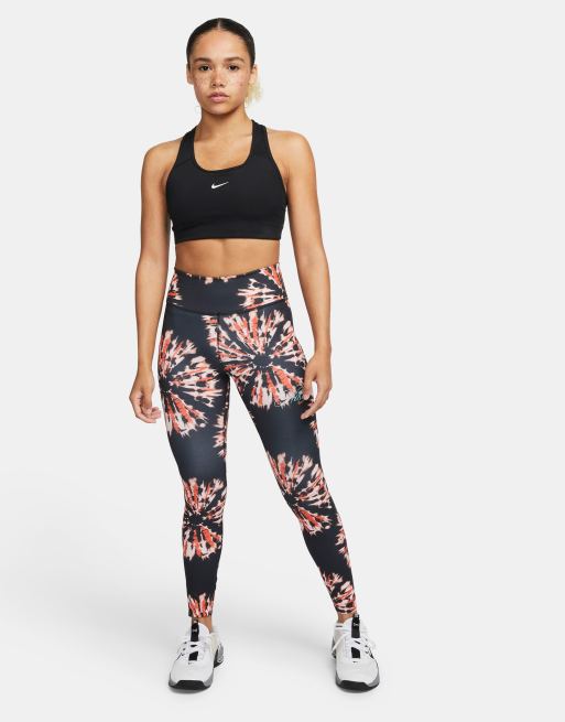 Nike Resortwear Pack tie dye effect 7 8 leggings in black ASOS