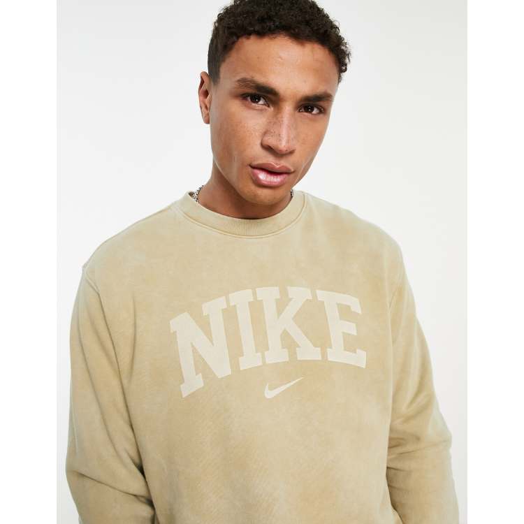 Nike vintage trui beige new arrivals