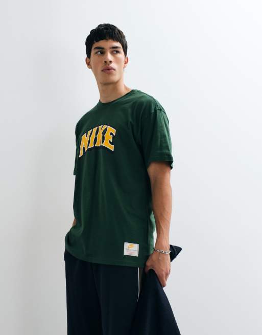 Nike Retro basketball graphic T-shirt in green , 5 of 5