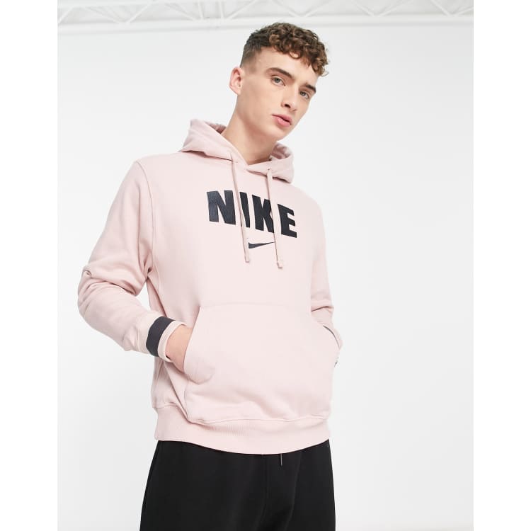 Nike Retro fleece hoodie in pink oxford | ASOS