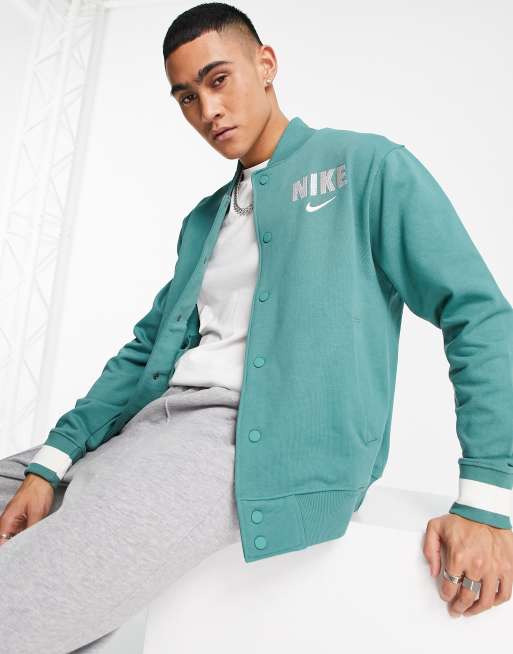 Nike tech cheap fleece varsity jacket