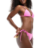 [Nike Swimming] Nike Retro Flow terry bikini bottoms in playful pink L PINK