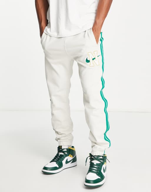 Nike logo woven discount joggers in stone