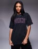 Nike retro logo oversized t-shirt in black