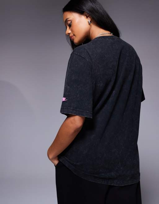Nike retro logo oversized t-shirt in black