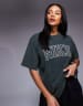 Nike retro logo oversized t-shirt in black