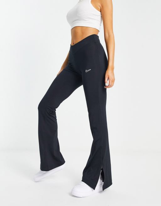 Nike Retro logo split hem leggings in black