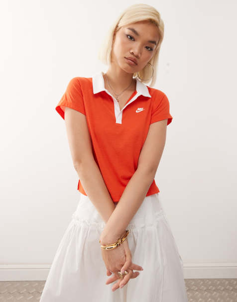 Nike Retro polo top in red - view 1