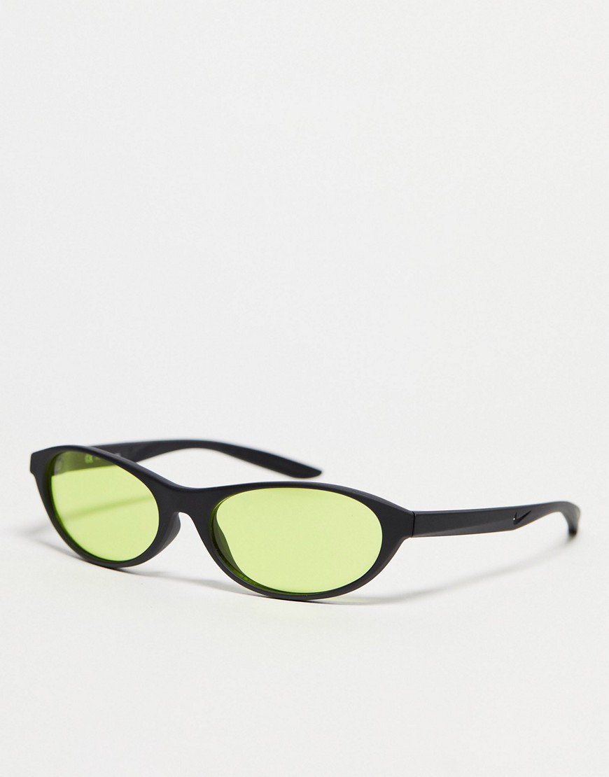 Nike Retro sunglasses with neon green lens in black
