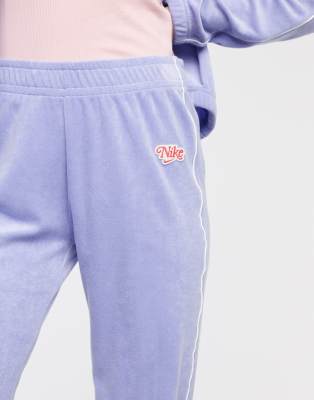 Nike retro terry towelling joggers in 