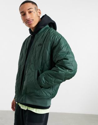 Nike reversible insulated bomber jacket in khaki/grey-Green