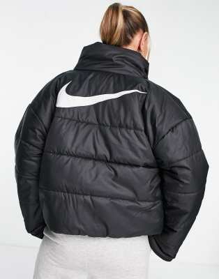 Nike padded jacket with cheap back swoosh in black