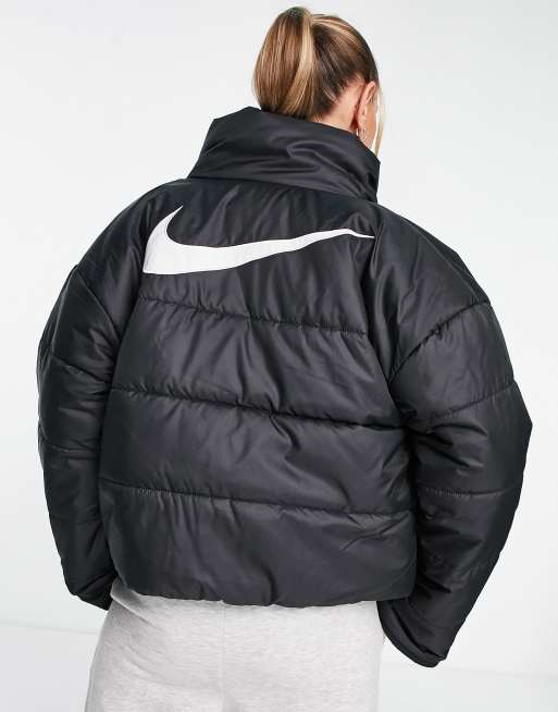 White and black nike hot sale coat