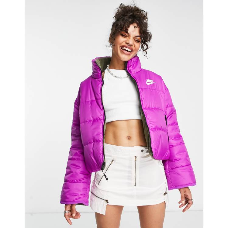 Nike Sports Utility graphic packable quarter zip jacket in purple, ASOS