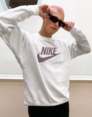 Nike Revival crew neck sweat in grey | ASOS