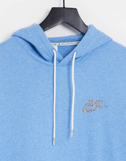 Nike Revival - Dutch blå fleece-hættetrøje - MBLUE, 3 af 4
