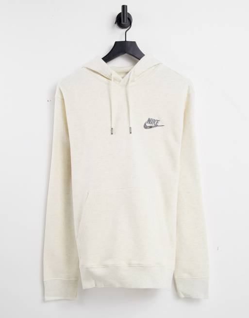 Nike Revival fleece hoodie in cream 