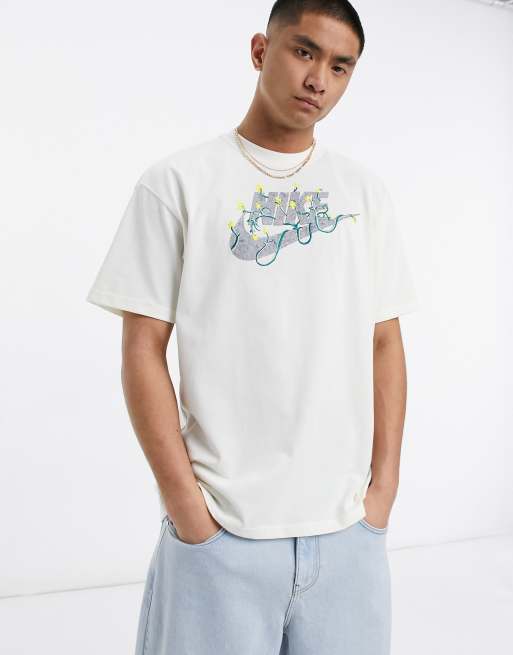 Nike Revival Graphic Print T Shirt In Off White Asos