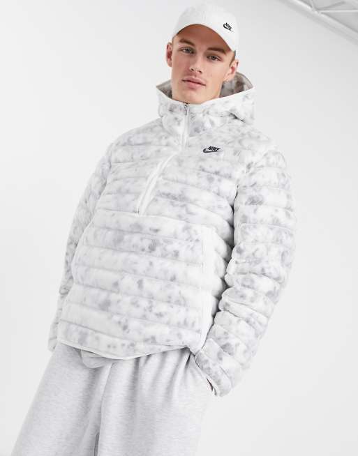 Nike white puffer coat sale