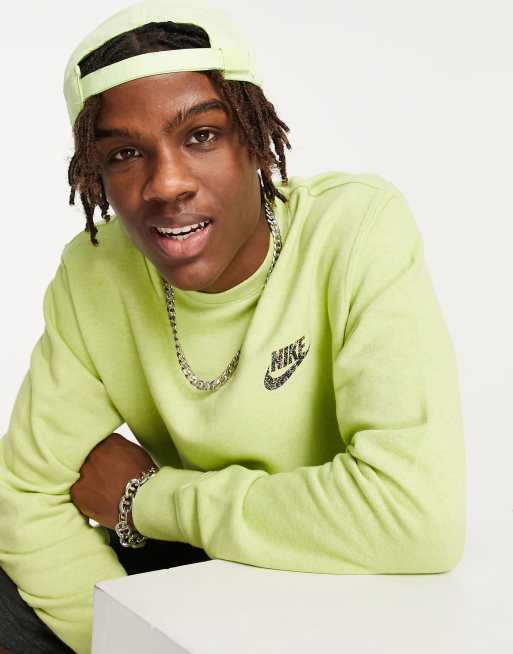 Nike – Revival – Sweatshirt in meliertem Limettengrün ASOS