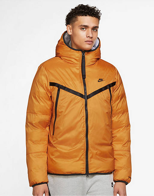 Nike Revival Therma-FIT Repel hooded puffer jacket in light curry ...