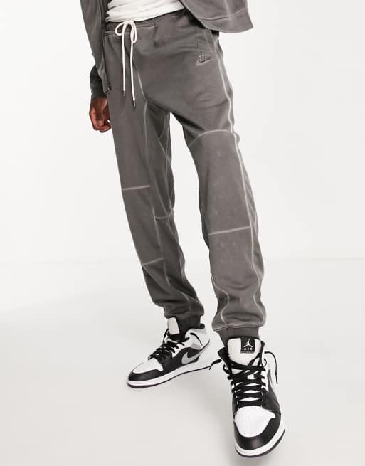 Nike Revival washed jersey joggers in black