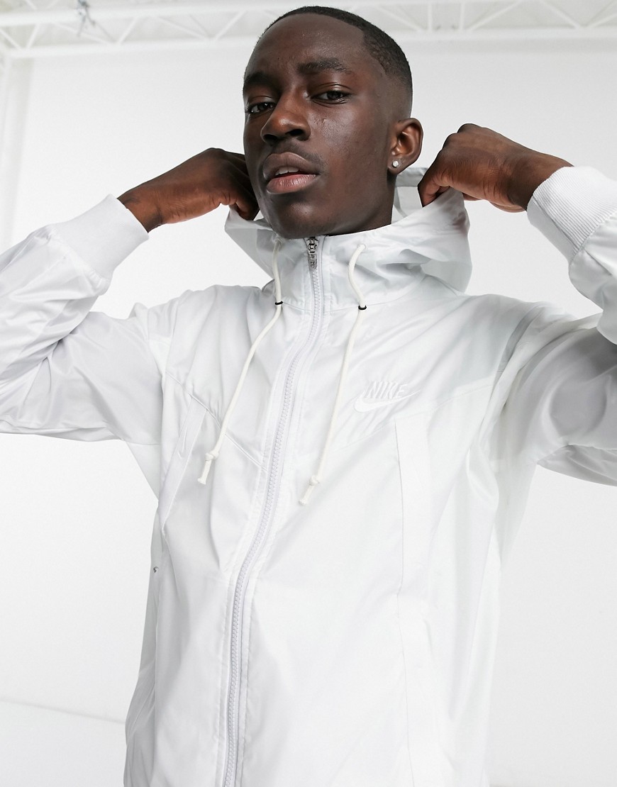Nike Revival woven windrunner jacket in off white-Beige