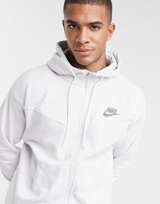 grey zip up hoodie nike