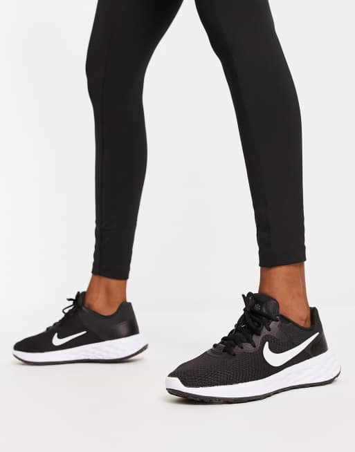 Nike Revolution 6 Next sneakers in black and white ASOS