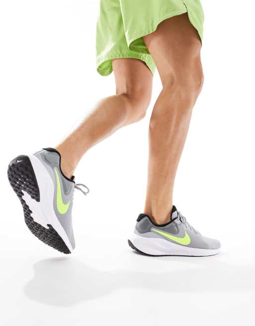 Nike - Revolution 7 - Baskets - Gris et fluo , 3 de 5
