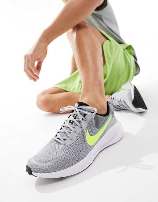 Nike - Revolution 7 - Grå og neonfarvede sneakers , 5 af 5