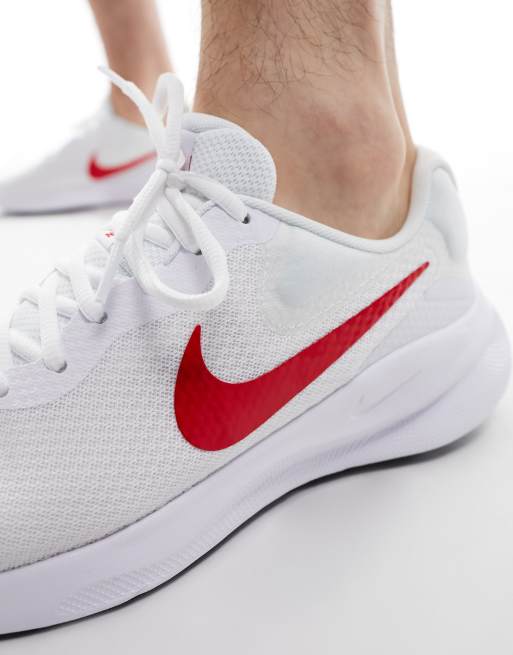 Nike Revolution 7 in white and red | ASOS